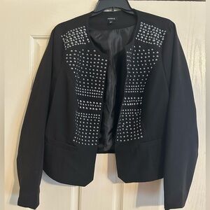 Torrid Classic Black Cropped Blazer with Pewter Grommets